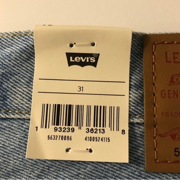Levi's Blue Jean Shorts with Distressed Details - Picture 4 of 4